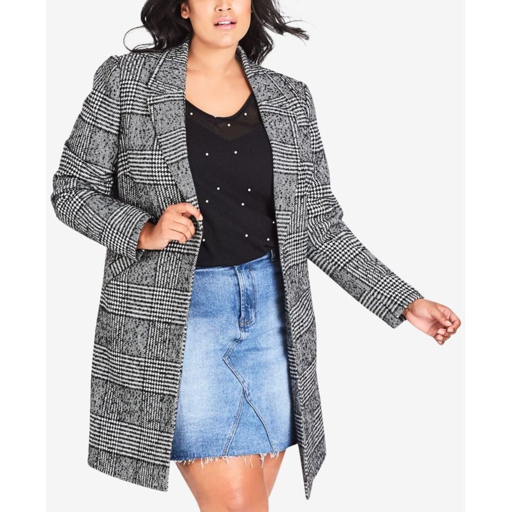City Chic Trendy Plus Size Say It Isnt So Coat